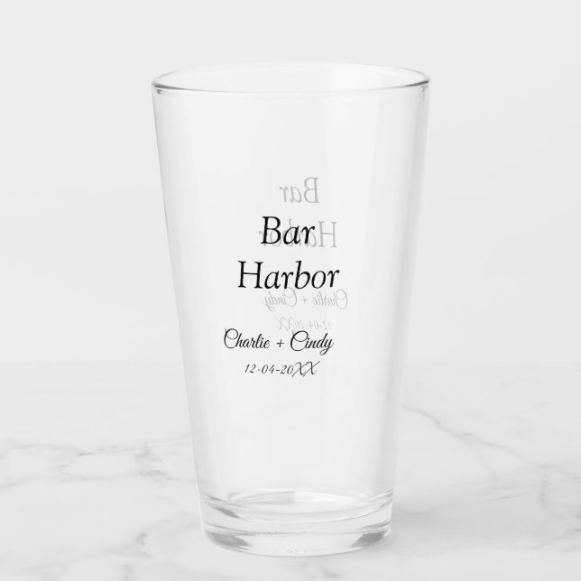 Verre Bar Harbour bachelorée fête d'honneur mariage a (Devant)