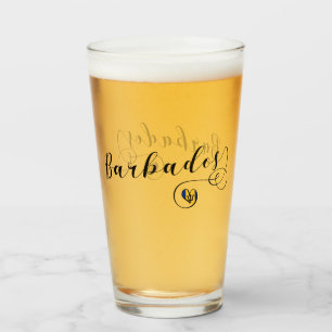 Verre Barbados Heart Flag, Barbadien