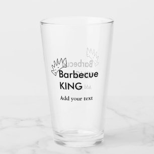 Verre Barbecue roi ajouter nom texte hommes cuisine boul