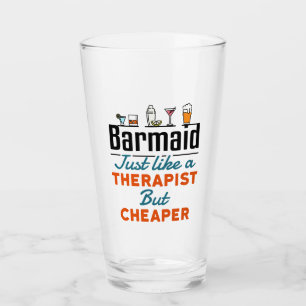 Verre Barmaid comme un thérapeute mais moins cher