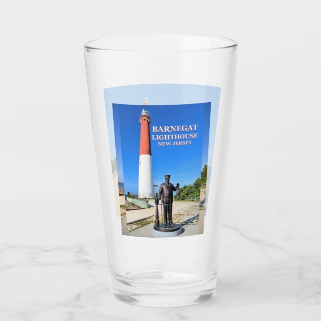 Verre Barnegat Lighthouse, New Jersey Pint Glass (Devant)