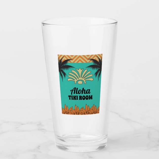 Verre Barre Tiki rétro avec nom (Devant)