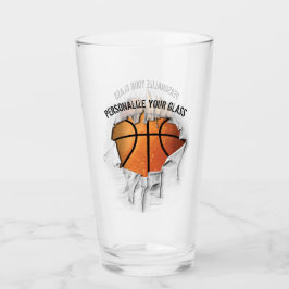 Verre Basket-ball déchiré (Personnalisé)