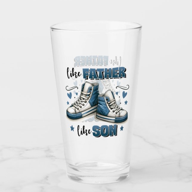 Verre Baskets Bleus Comme Père, Comme Fils (Devant)