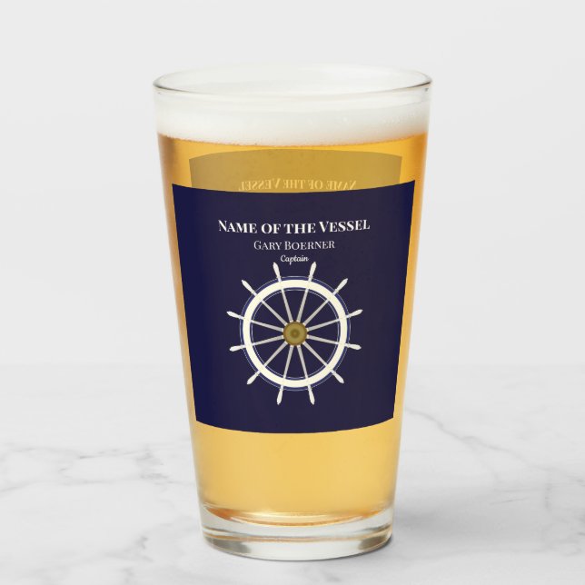 Verre Bateau à roue capitaine Bateau Tumblers Beer Soda  (Dos (rempli))