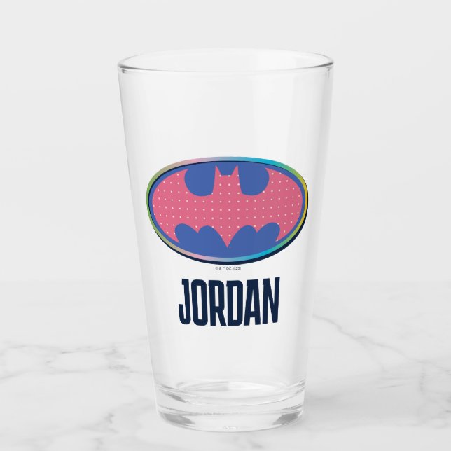 Verre Batman | Logo Pink Polka Dot (Devant)