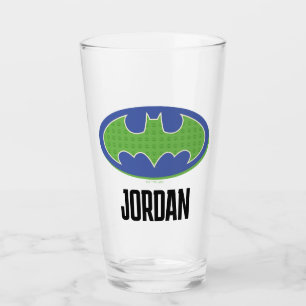 Verre Batman   Symbole pourpre et vert