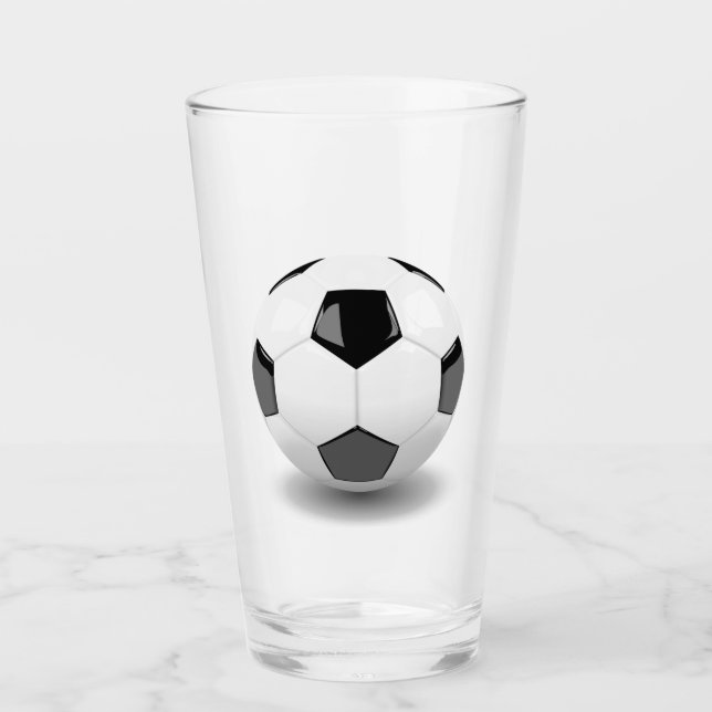 Verre Beau ballon de football 3D (Devant)