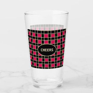Verre Beau motif à carreaux