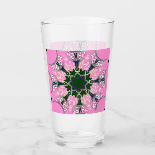 Verre Beau motif de teinte violet rose bébé monogramme