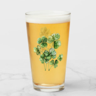 Verre Beau Shamrock d'aquarelle verte