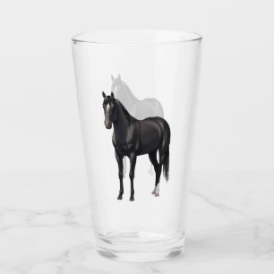 Verre Beau Stallion Cheval du Quartier Noir