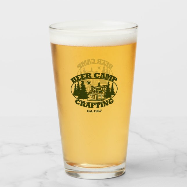 Verre Beer Camp Crafting Est.1967 (Devant (rempli))