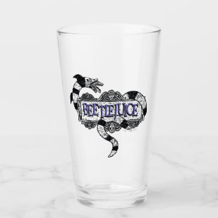 Verre Beetlejuice   Sandworm Coiled on Beetlejuice Logo
