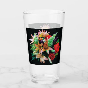 Verre Belles Fleurs Jeter Oreiller