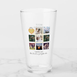 Verre BFF Photo Collage Cadeaux Dusty rose PIZZA Amis
