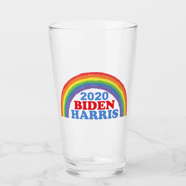 Verre Biden Harris 2020 Rainbow (Devant)