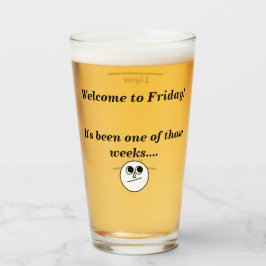 Verre Bienvenue à Vendredi niveaux de boisson mélangés N