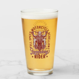 Verre Bière de rébellion de moto à pleine vitesse