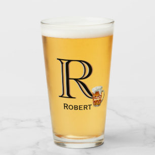 Verre Bière Personnalisée Personnalisée Nom Monogramme