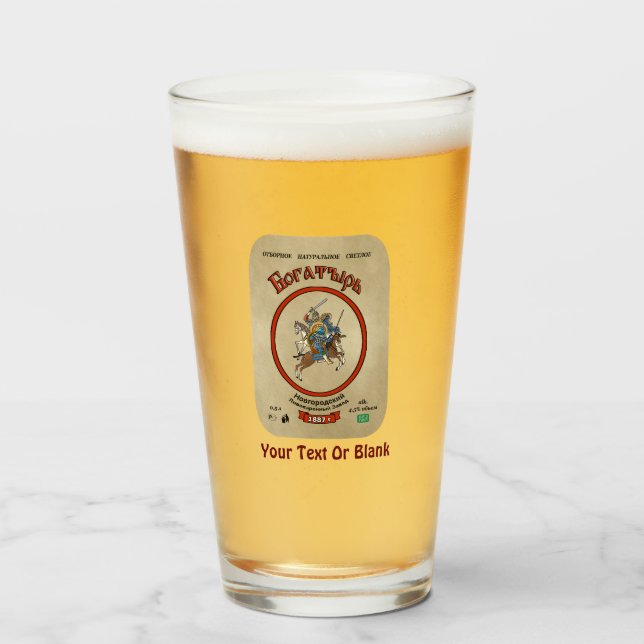 Verre Bière russe Bogatyr (Devant (rempli))