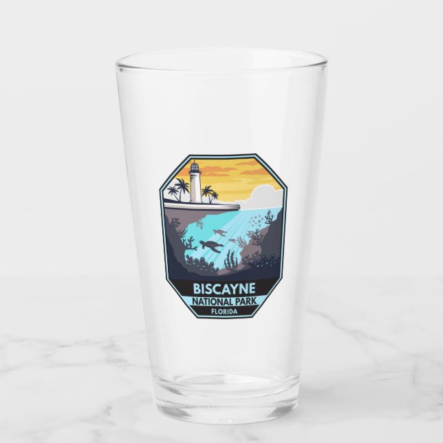 Verre Biscayne National Park Florida Emblem (Devant)