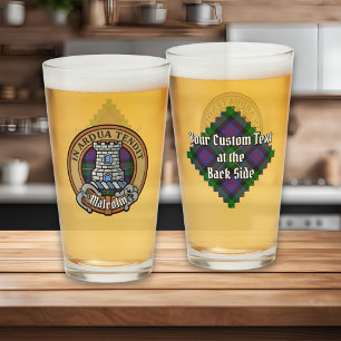 Verre Blason du clan Malcolm sur tartan