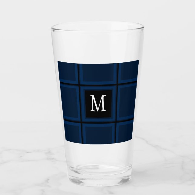 Verre Bleu foncé marine Personnalisé unique première tri (Devant)