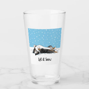 Verre Bleu Merle Shetland Sheepdog Laisser neiger