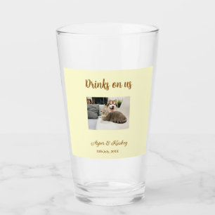 Verre Boissons offertes bar ouvert photo de mariage coup