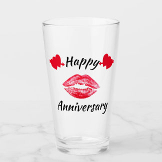 VERRE BONJOUR ANNIVERSAIRE KISS