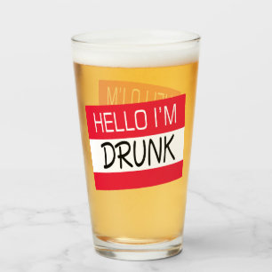 Verre Bonjour, Je Suis Un Humour Drunk