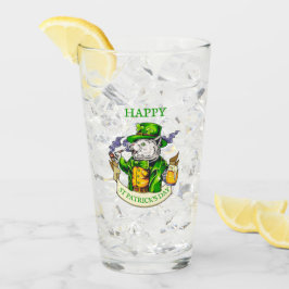 Verre Bonne St. Patrick's Day Bière Irlandaise Chat Funn