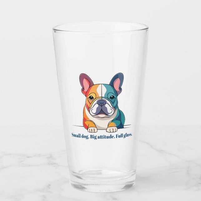 Verre Bouledogue Français  (Devant)