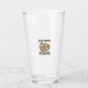 Verre Boussole Jésus et casse-tête Direction de vie Jésu