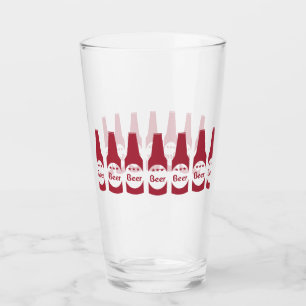 Verre Bouteilles de bière rouges