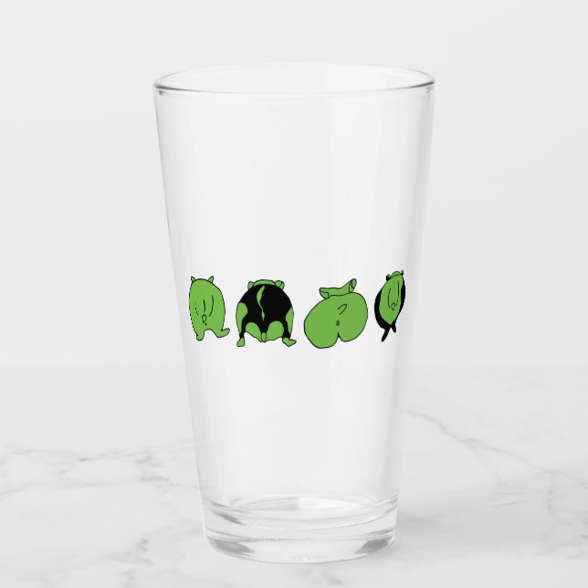 Verre Boutons de hamster vert (Devant)