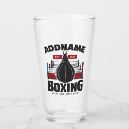 Verre Boxe Anneau AJOUTER NOM Boxer Gym Speed Sac