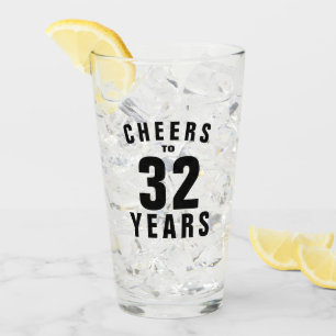 Verre Bravo à 32 ans ! 32e anniversaire bière cadeau