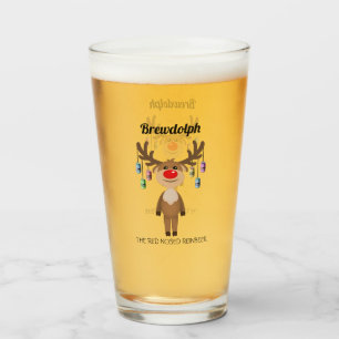 Verre Brewdolph la bière à nez rouge