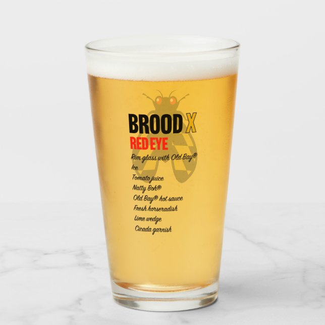 Verre Brood X Red Eye Pint (Dos (rempli))