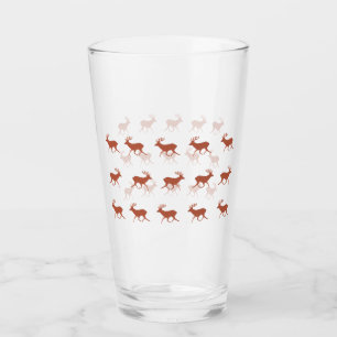 Verre Brown Deer Walking Festive Motif