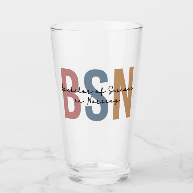 Verre BSN Bachelor of Science in Nursing Graduation (Devant)