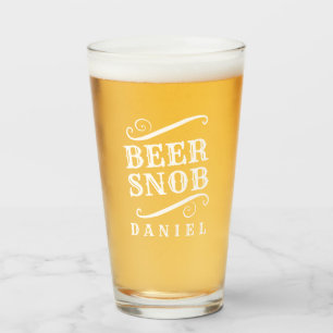 Verre Buveur de Bière Artisanale Personnalisé Snob de Bi