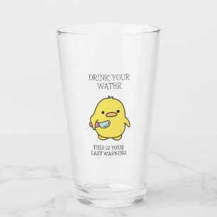 Verre Buvez Drôle Votre Rappel D'Eau D'Un Beau Canard