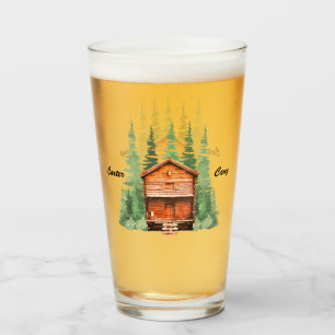 Verre Cabine de journal avec arbres À feuillage persista