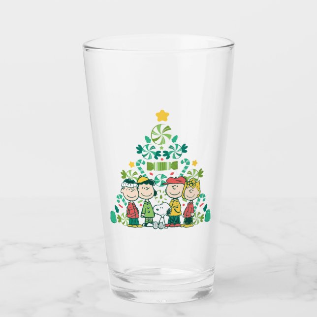 Verre cacahuètes | Arbre de Noël de menthe poivrée (Devant)