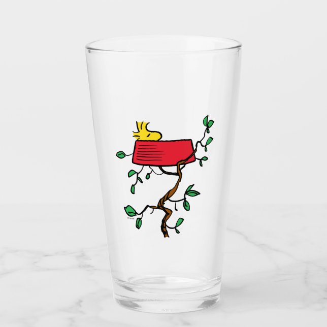 Verre cacahuètes | Bois en sieste dans le plat de Snoopy (Devant)