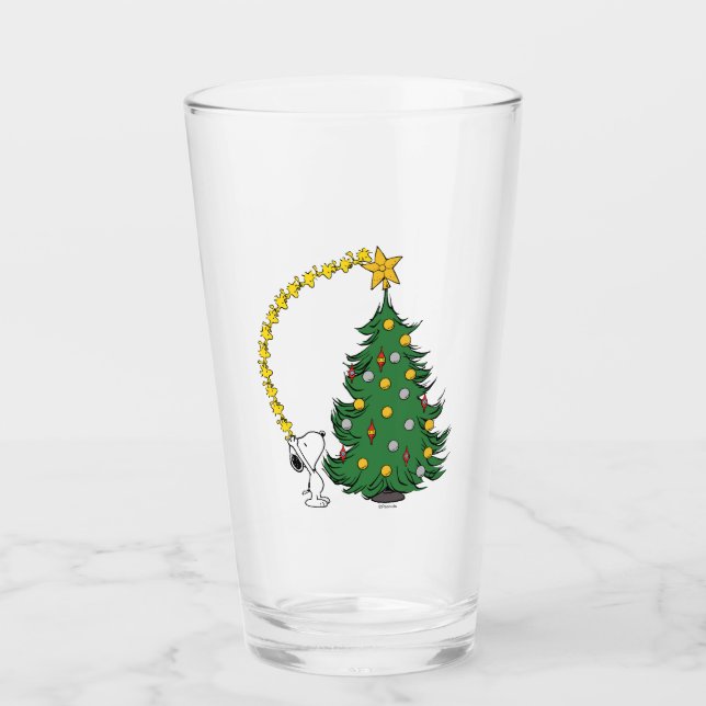Verre cacahuètes | Découpage de l'arbre des vacances (Devant)
