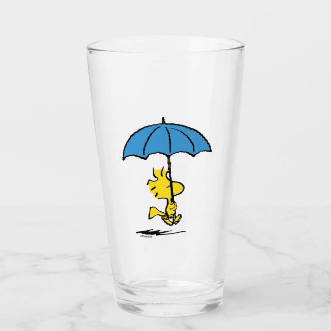 Verre cacahuètes | Parapluie bleu Woodstock (Devant)